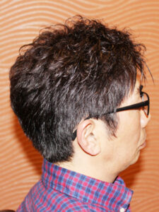 トップのみのボリュームパーマ