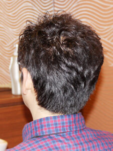 トップのみのボリュームパーマ