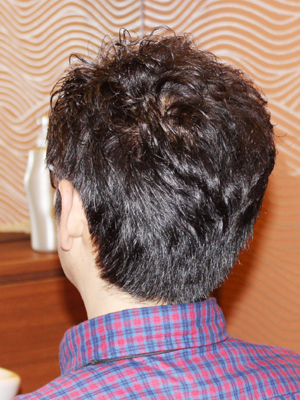 トップのみのボリュームパーマ