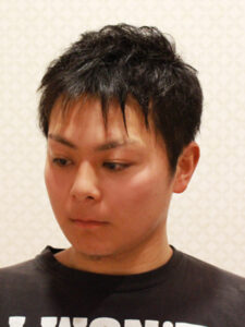 陰影を作ったバングのみ矯正